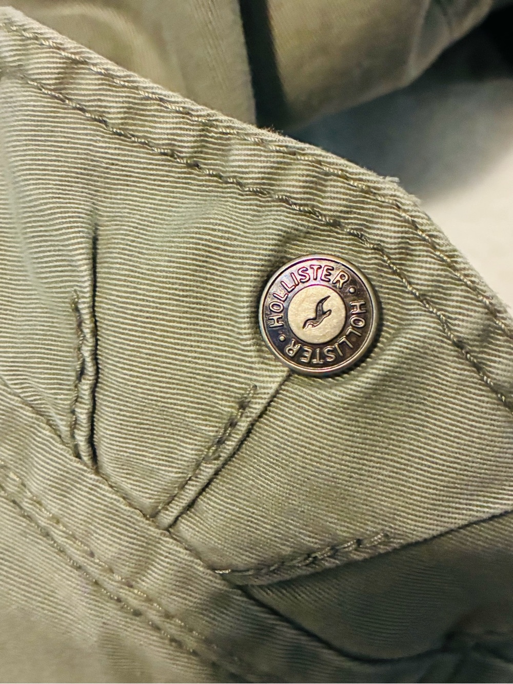 Hollister Olive Green Bomber Jacket - Picture 6 of 7